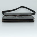 SAINT LAURENT Shoulder Bag Leather Black Auth yk16514-5