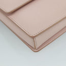 Salvatore Ferragamo Chain Shoulder Bag Leather Pink Gold Auth yk16515-15