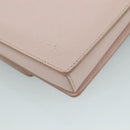 Salvatore Ferragamo Chain Shoulder Bag Leather Pink Gold Auth yk16515-17