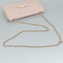 Salvatore Ferragamo Chain Shoulder Bag Leather Pink Gold Auth yk16515-7