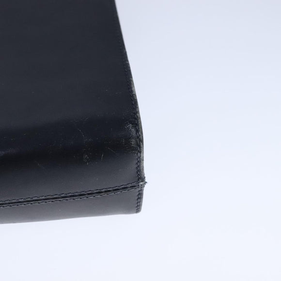 Salvatore Ferragamo Gancini Shoulder Bag Leather Black Gold Auth yk16533