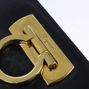 Salvatore Ferragamo Gancini Shoulder Bag Leather Black Gold Auth yk16533-8