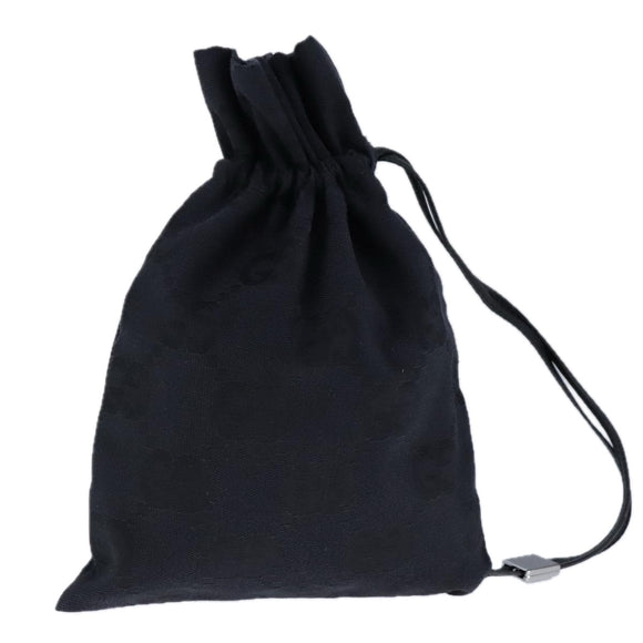 GUCCI GG Canvas Purse Pouch Black 039 1046 Auth yk16535