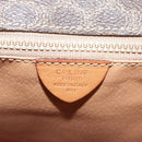 CELINE Macadam Canvas Shoulder Bag PVC Leather Brown Gold Auth yk16587-12