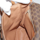 CELINE Macadam Canvas Shoulder Bag PVC Leather Brown Gold Auth yk16587-20