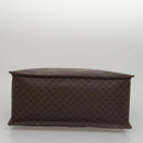 CELINE Macadam Canvas Hand Bag PVC Leather Brown Gold Auth yk16623-7