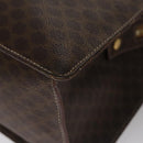 CELINE Macadam Canvas Hand Bag PVC Leather Brown Gold Auth yk16623-18