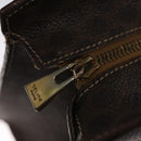 CELINE Macadam Canvas Hand Bag PVC Leather Brown Gold Auth yk16623-20