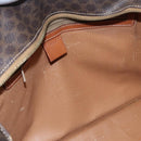 CELINE Macadam Canvas Hand Bag PVC Leather Brown Gold Auth yk16623-23