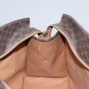 CELINE Macadam Canvas Hand Bag PVC Leather Brown Gold Auth yk16623-25