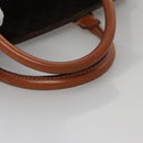 CELINE Macadam Canvas Hand Bag PVC Leather Brown Gold Auth yk16623-9