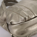 Salvatore Ferragamo Gancini Hand Bag Leather Gold Tone Auth yk16674-9