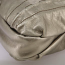 Salvatore Ferragamo Gancini Hand Bag Leather Gold Tone Auth yk16674-16