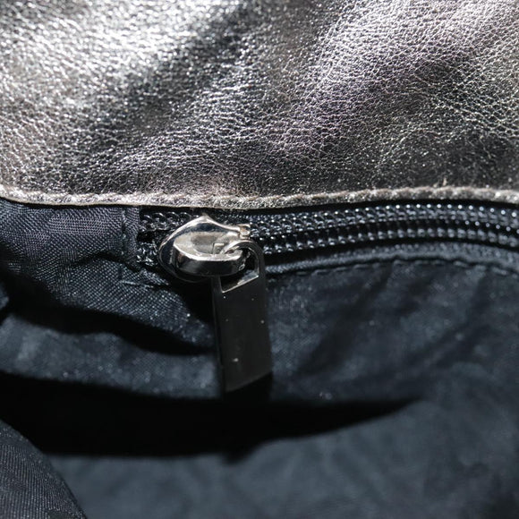 Salvatore Ferragamo Gancini Hand Bag Leather Gold Tone Auth yk16674