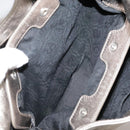 Salvatore Ferragamo Gancini Hand Bag Leather Gold Tone Auth yk16674-20