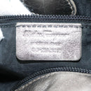 Salvatore Ferragamo Gancini Hand Bag Leather Gold Tone Auth yk16674-21