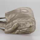 Salvatore Ferragamo Gancini Hand Bag Leather Gold Tone Auth yk16674-4