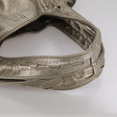 Salvatore Ferragamo Gancini Hand Bag Leather Gold Tone Auth yk16674-7