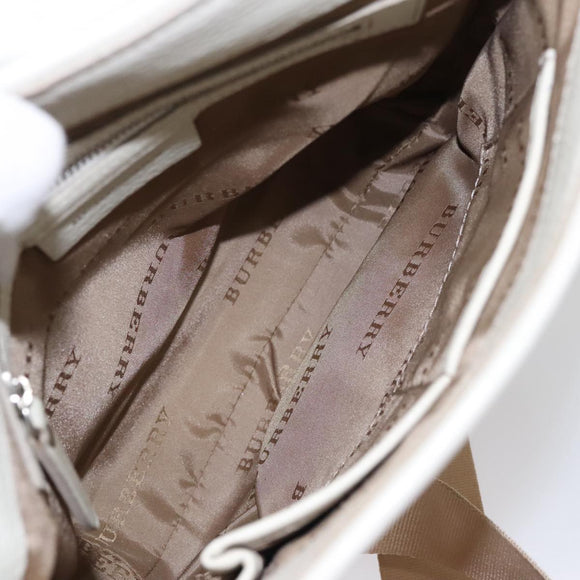 BURBERRY Nova Check Shoulder Bag Canvas Beige Auth yk16685