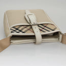 BURBERRY Nova Check Shoulder Bag Canvas Beige Auth yk16685-6