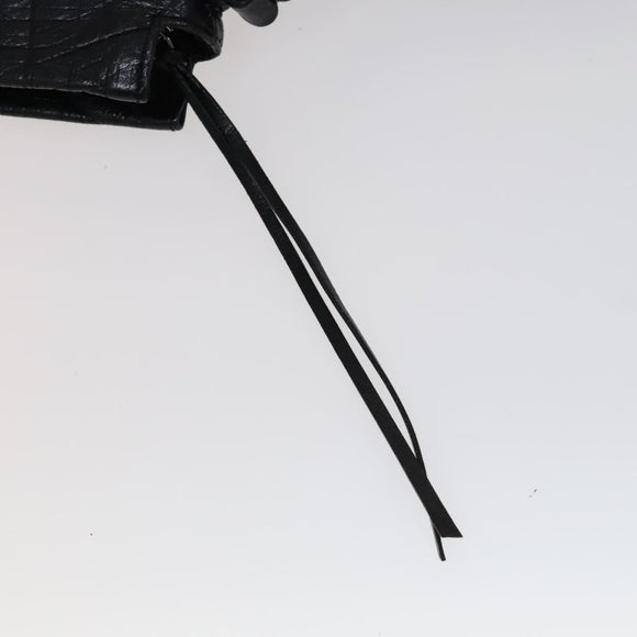 BURBERRY Shoulder Bag Leather Black Auth yk16686