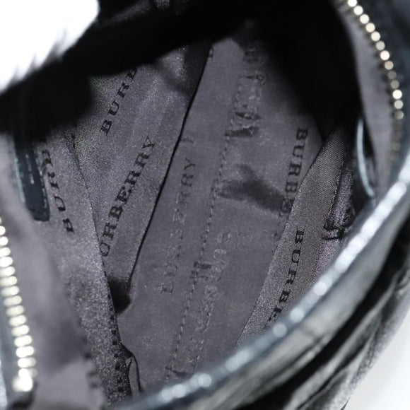 BURBERRY Shoulder Bag Leather Black Auth yk16686