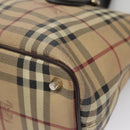 BURBERRY Nova Check Tote Bag PVC Leather Beige Auth yk16711-9