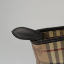 BURBERRY Nova Check Tote Bag PVC Leather Beige Auth yk16711-10