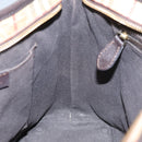 BURBERRY Nova Check Tote Bag PVC Leather Beige Auth yk16711-19