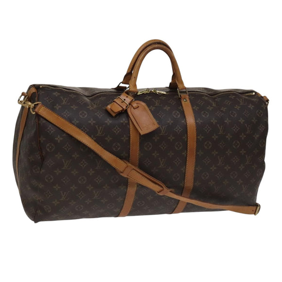 LOUIS VUITTON Monogram Keepall Bandouliere 60 Boston Bag M41412 LV Auth yk16715