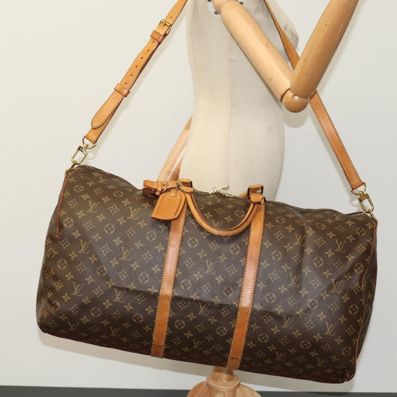 LOUIS VUITTON Monogram Keepall Bandouliere 60 Boston Bag M41412 LV Auth yk16715
