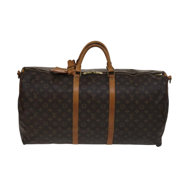 LOUIS VUITTON Monogram Keepall Bandouliere 60 Boston Bag M41412 LV Auth yk16715