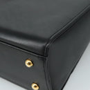 GIVENCHY Hand Bag Leather Black Gold Auth yk16736-15