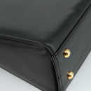 GIVENCHY Hand Bag Leather Black Gold Auth yk16736-16