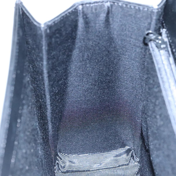 GIVENCHY Hand Bag Leather Black Gold Auth yk16736