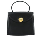 GIVENCHY Hand Bag Leather Black Gold Auth yk16736-13