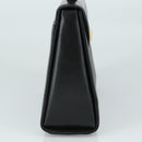 GIVENCHY Hand Bag Leather Black Gold Auth yk16736-4