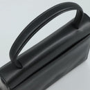 GIVENCHY Hand Bag Leather Black Gold Auth yk16736-6