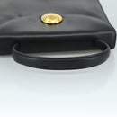 GIVENCHY Hand Bag Leather Black Gold Auth yk16736-7