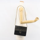 CHANEL Matelasse Chain Shoulder Bag Lamb Skin Black Gold CC Auth yk16748-23