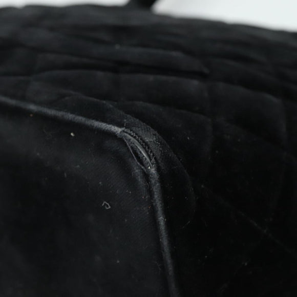 CHANEL Matelasse Standard Tote Bag Velor Black CC Auth yk16770