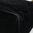 CHANEL Matelasse Standard Tote Bag Velor Black CC Auth yk16770-15