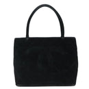 CHANEL Matelasse Standard Tote Bag Velor Black CC Auth yk16770-13