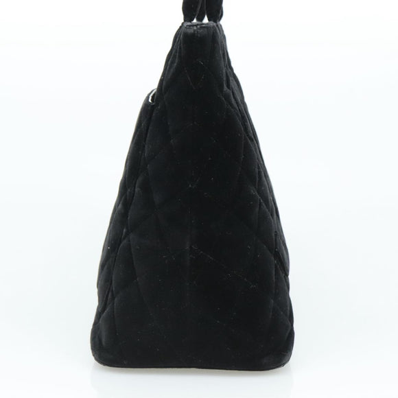CHANEL Matelasse Standard Tote Bag Velor Black CC Auth yk16770