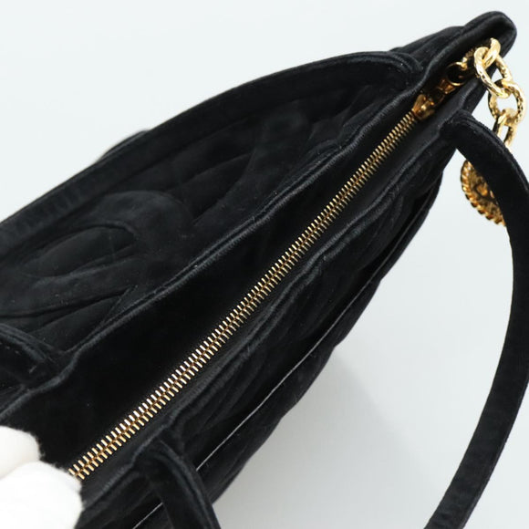CHANEL Matelasse Standard Tote Bag Velor Black CC Auth yk16770