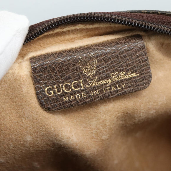 GUCCI GG Supreme Web Sherry Line Clutch Bag PVC Beige 40 014 3553 Auth yk16813