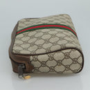 GUCCI GG Supreme Web Sherry Line Clutch Bag PVC Beige 40 014 3553 Auth yk16813-4