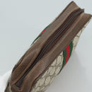 GUCCI GG Supreme Web Sherry Line Clutch Bag PVC Beige 40 014 3553 Auth yk16813-5