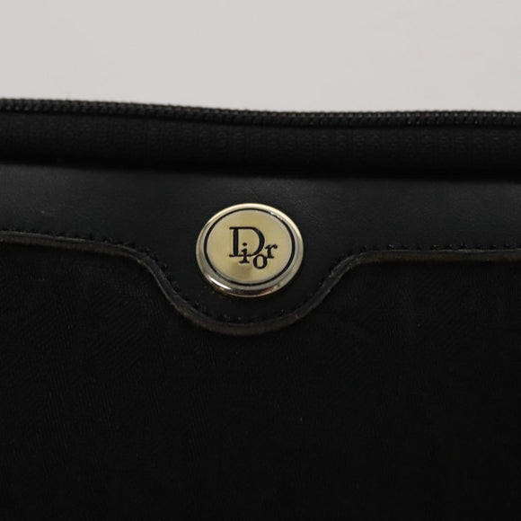Christian Dior Trotter Canvas Clutch Bag Black Auth yk16815