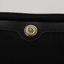 Christian Dior Trotter Canvas Clutch Bag Gold Black Auth yk16815-8